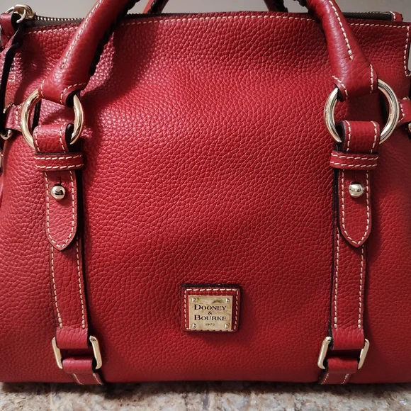 Dooney & Bourke Double Tassel Pebble Grained Leather Satchel NWT Made In The USA - Picture 3 of 8